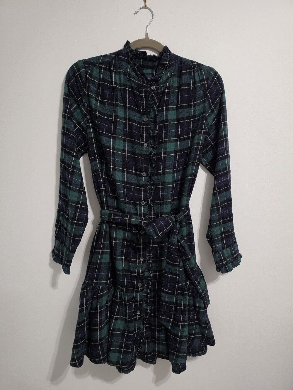 114. BNWT Gap Plaid Belted Dress